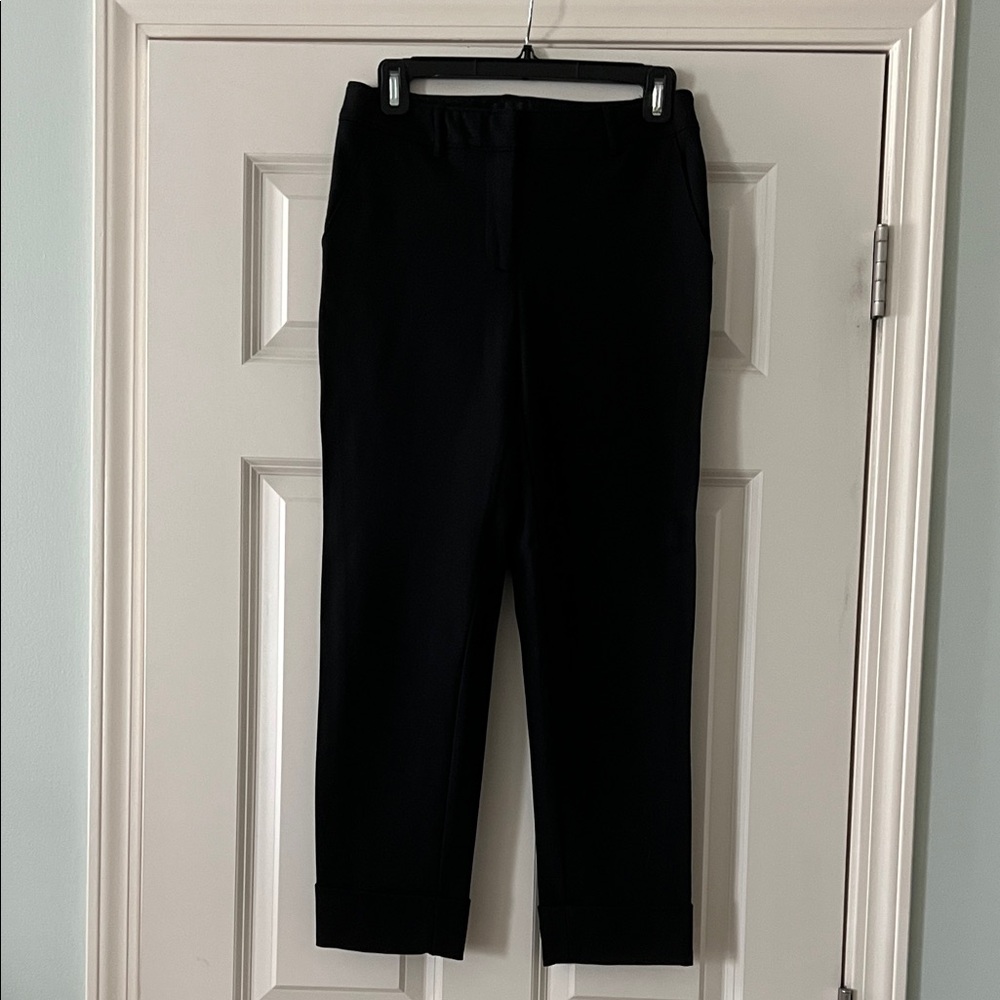 WHBM Cropped Cuffed Black Pants